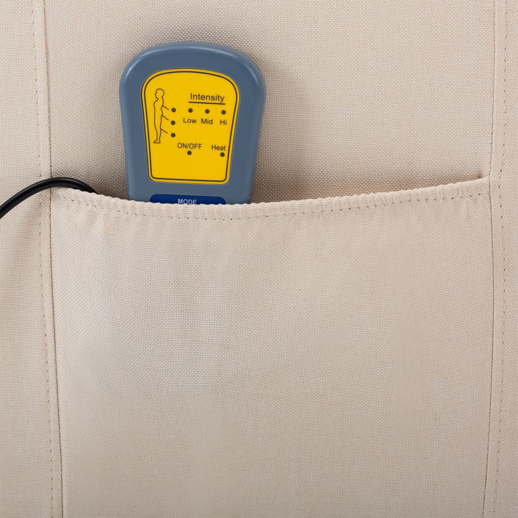 Massagesessel Elektrisch Creme Stoff