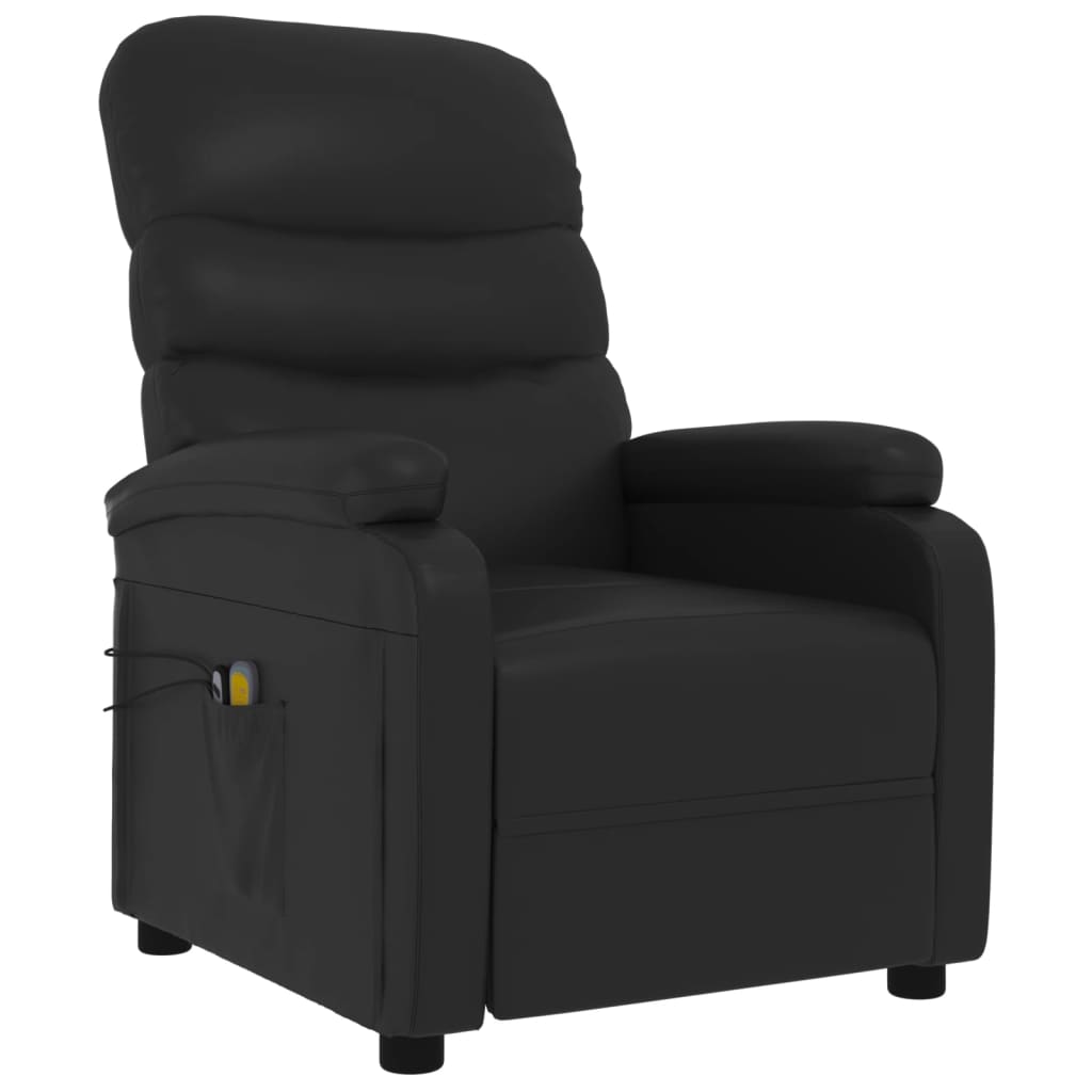 Massagesessel Elektrisch Schwarz Kunstleder