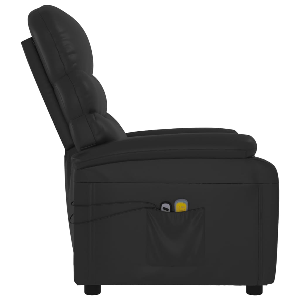 Massagesessel Elektrisch Schwarz Kunstleder