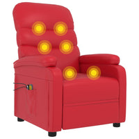 Thumbnail for Massagesessel Elektrisch Rot Kunstleder