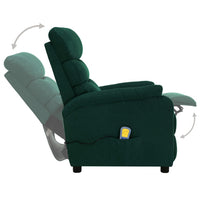 Thumbnail for Elektrischer Massagesessel Dunkelgrün Stoff