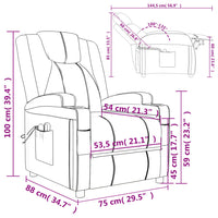 Thumbnail for Massagesessel Elektrisch Cremeweiß Kunstleder