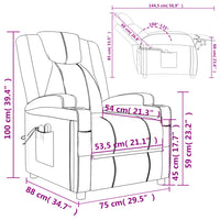 Thumbnail for Massagesessel Elektrisch Cappuccino-Braun Kunstleder