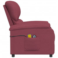Thumbnail for Massagesessel Elektrisch Weinrot Stoff