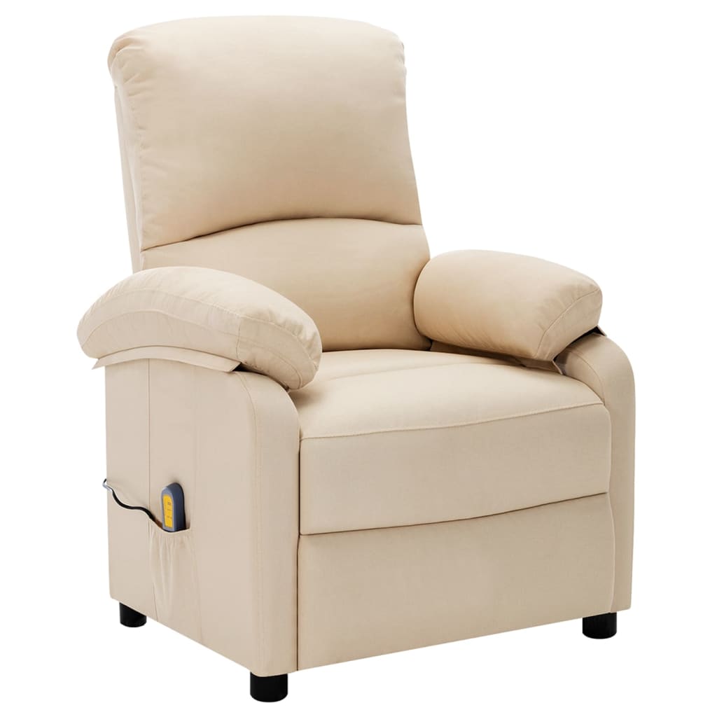 Massagesessel Elektrisch Creme Stoff