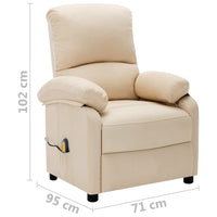 Thumbnail for Massagesessel Elektrisch Creme Stoff