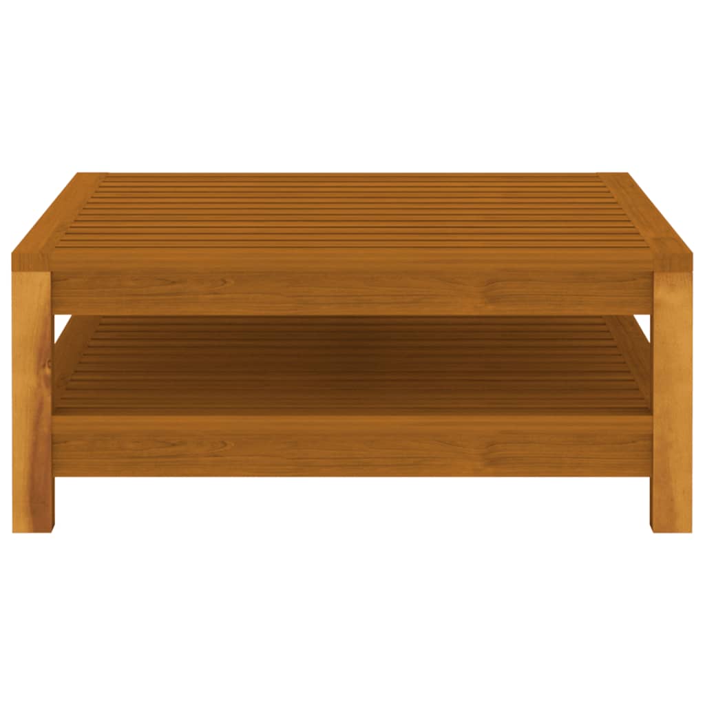 2-tlg. Garten-Sofagarnitur mit Dunkelgrauen Kissen Akazienholz