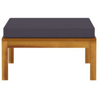 Thumbnail for Fußhocker mit Dunkelgrauem Kissen Akazie Massivholz