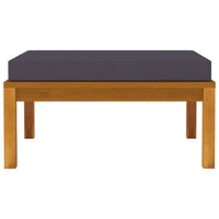 Thumbnail for Fußhocker mit Dunkelgrauem Kissen Akazie Massivholz