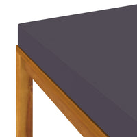 Thumbnail for Fußhocker mit Dunkelgrauem Kissen Akazie Massivholz