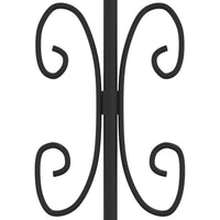 Thumbnail for Zauntor mit Speerspitzen Schwarz 406x151 cm Stahl