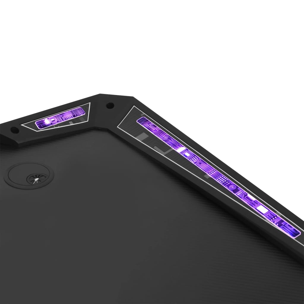 Gaming-Schreibtisch mit LED & Y-Gestell Schwarz Rot 110x60x75cm