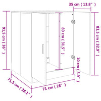 Thumbnail for Waschmaschinenschrank Betongrau 71x71,5x91,5 cm