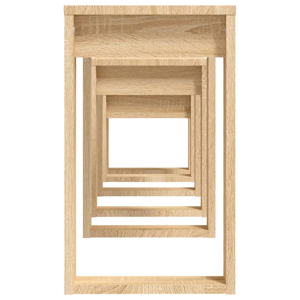 Satztische 3-tlg. Sonoma-Eiche Holzwerkstoff