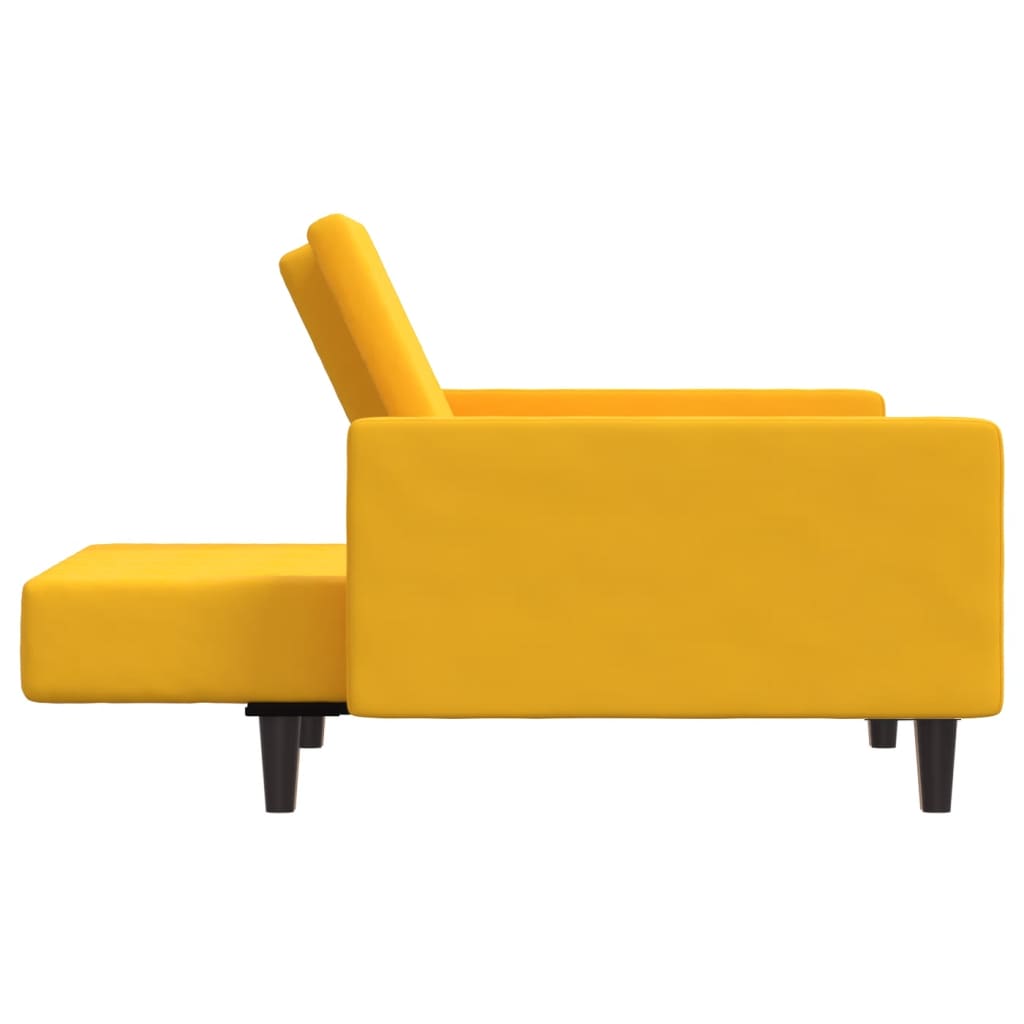 Schlafsofa 2-Sitzer Gelb Samt