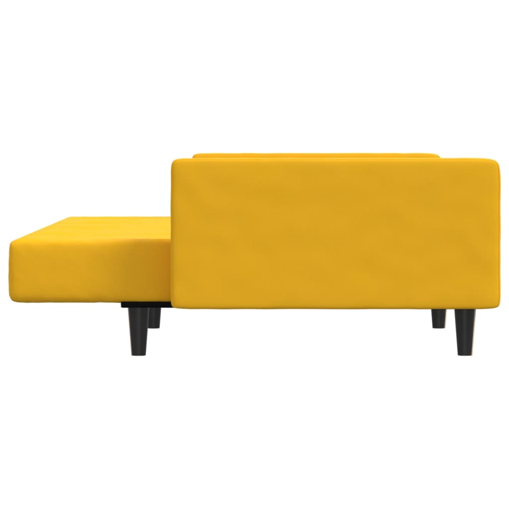 Schlafsofa 2-Sitzer Gelb Samt