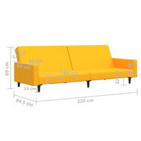 Thumbnail for Schlafsofa 2-Sitzer Gelb Samt