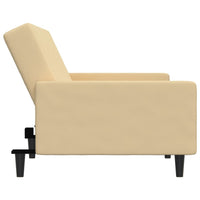 Thumbnail for Schlafsofa 2-Sitzer Creme Samt