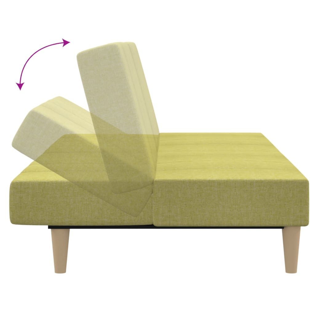 Schlafsofa 2-Sitzer Grün Stoff
