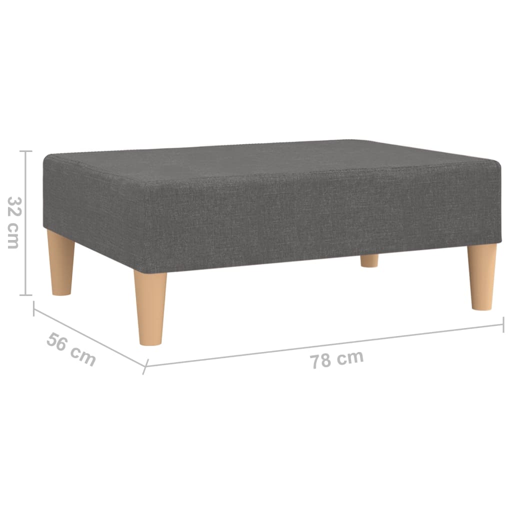 Fußhocker Hellgrau 78x56x32 cm Stoff