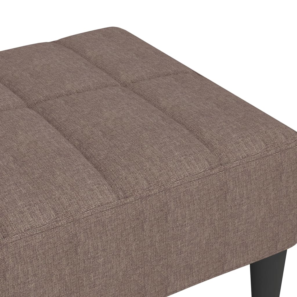 Fußhocker Taupe 78x56x32 cm Stoff