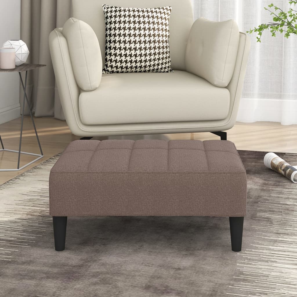 Fußhocker Taupe 78x56x32 cm Stoff