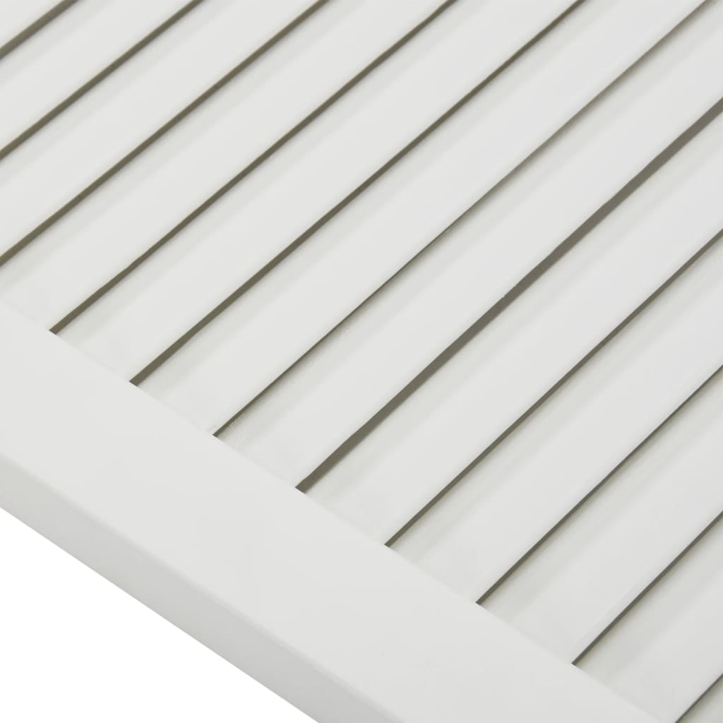 Lamellentüren 4 Stk. Massivholz Kiefer Weiß 39,5x49,4 cm