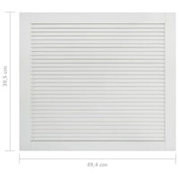 Thumbnail for Lamellentüren 4 Stk. Massivholz Kiefer Weiß 39,5x49,4 cm