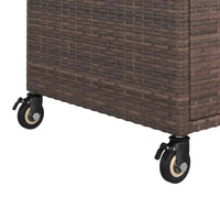 Thumbnail for Barwagen mit Schublade Braun 100x45x97 cm Poly Rattan