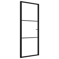 Thumbnail for Innentür ESG Glas und Aluminium 76x201,5 cm Schwarz