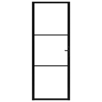 Thumbnail for Innentür ESG Glas und Aluminium 76x201,5 cm Schwarz