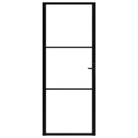 Thumbnail for Innentür ESG Glas und Aluminium 83x201,5 cm Schwarz
