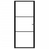 Thumbnail for Innentür ESG Glas und Aluminium 102,5x201,5 cm Schwarz