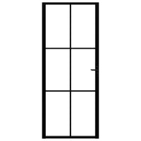 Thumbnail for Innentür ESG Glas und Aluminium 83x201,5 cm Schwarz