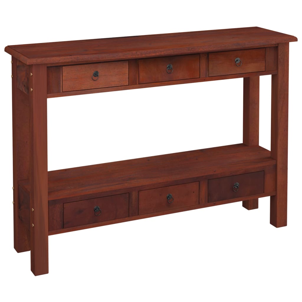 Konsolentisch mit Schubladen Braun 110x30x75 cm Mahagoniholz