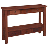 Thumbnail for Konsolentisch mit Schubladen Braun 110x30x75 cm Mahagoniholz