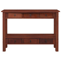 Thumbnail for Konsolentisch mit Schubladen Braun 110x30x75 cm Mahagoniholz
