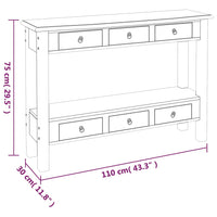 Thumbnail for Konsolentisch mit Schubladen Braun 110x30x75 cm Mahagoniholz