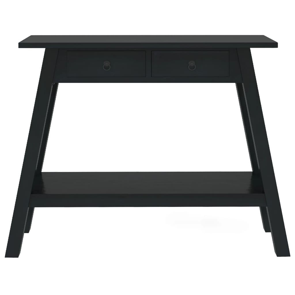Konsolentisch mit Schubladen Schwarz 90x30x75 cm Mahagoniholz