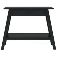 Thumbnail for Konsolentisch mit Schubladen Schwarz 90x30x75 cm Mahagoniholz