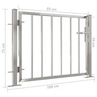 Thumbnail for Gartentor 100x75 cm Edelstahl