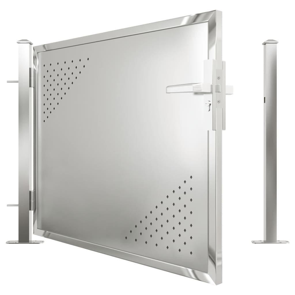 Gartentor 100x75 cm Edelstahl