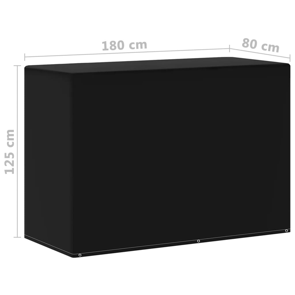 Gartenmöbel-Abdeckungen 2 Stk 6 Ösen für Gasgrills 180x80x125cm