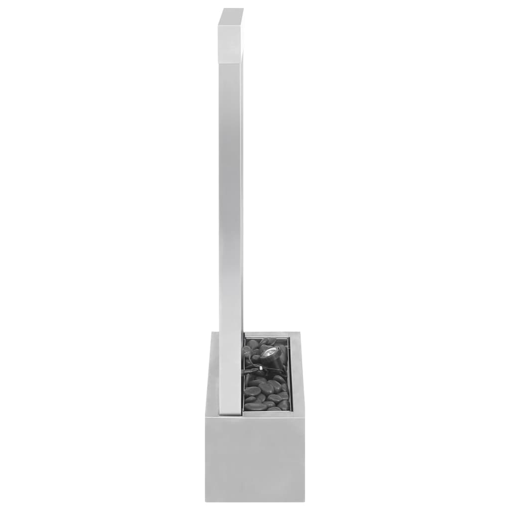 Gartenbrunnen Silbern 39x22x108,5 cm Edelstahl