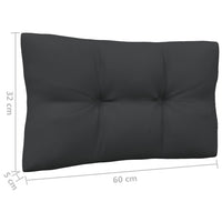 Thumbnail for Garten-Mittelsofa mit Anthrazit Kissen Grau Massivholz Kiefer