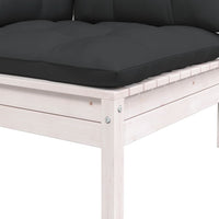 Thumbnail for 2-Sitzer-Gartensofa mit Kissen Weiß Massivholz Kiefer