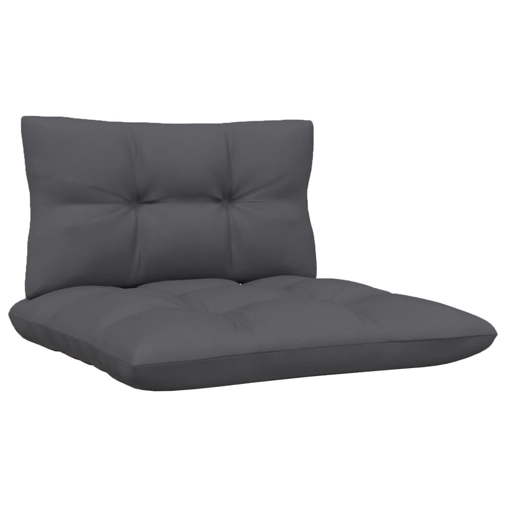2-Sitzer-Gartensofa mit Kissen Schwarz Massivholz Kiefer
