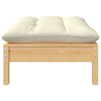 Thumbnail for 2-Sitzer-Gartensofa mit Creme Kissen Massivholz Kiefer