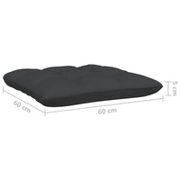 Thumbnail for 2-Sitzer-Gartensofa mit Kissen Grau Massivholz Kiefer