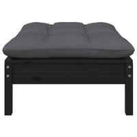 Thumbnail for 2-Sitzer-Gartensofa mit Kissen Schwarz Massivholz Kiefer